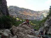 u řeky pod Point sublim, Gorges du Verdon